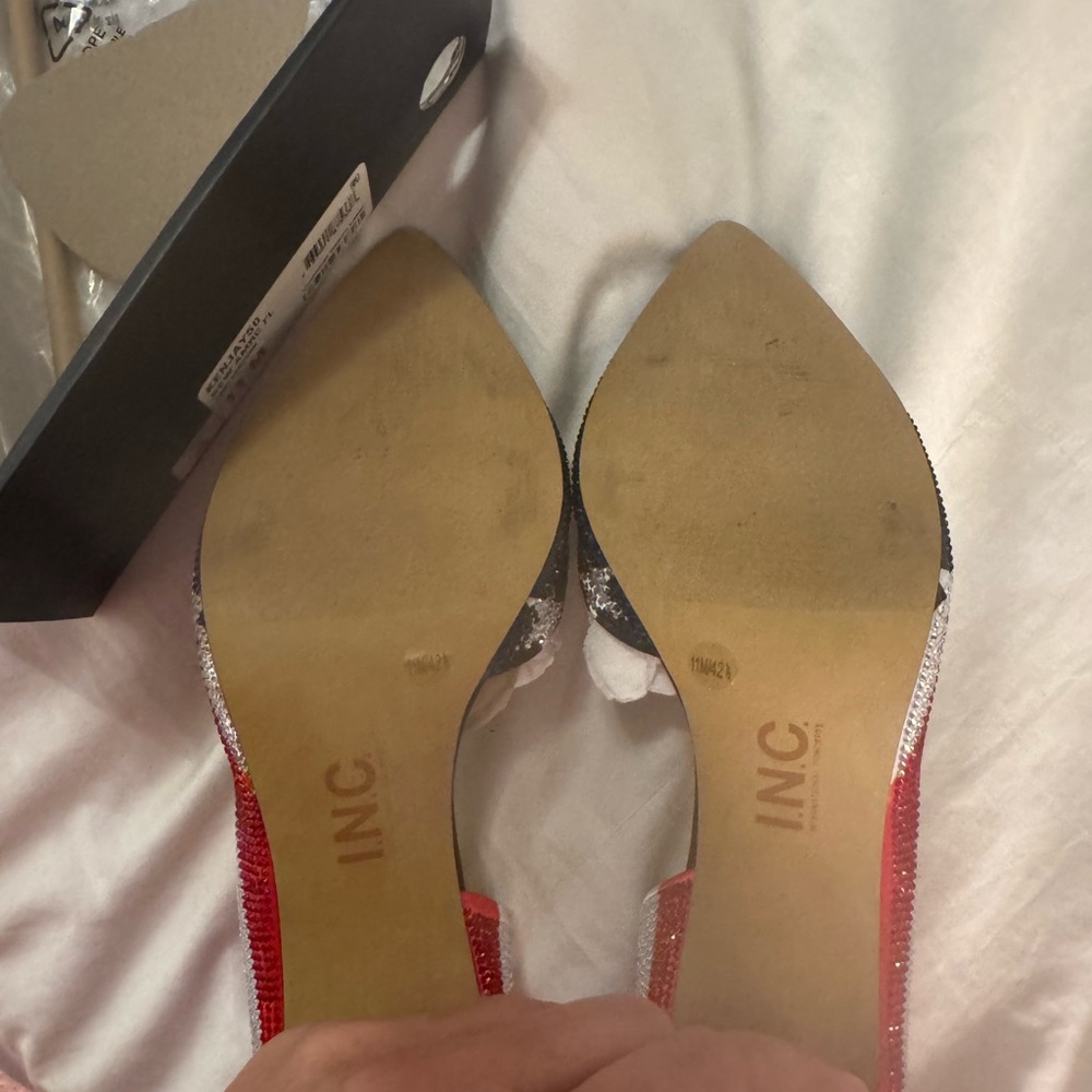 INC International Concepts Red, White, and Blue Star Heels - Picture 3 of 3